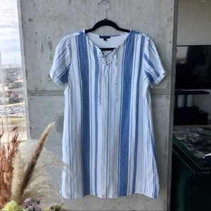 Signature Studio Linen Short Sleeve Dress L